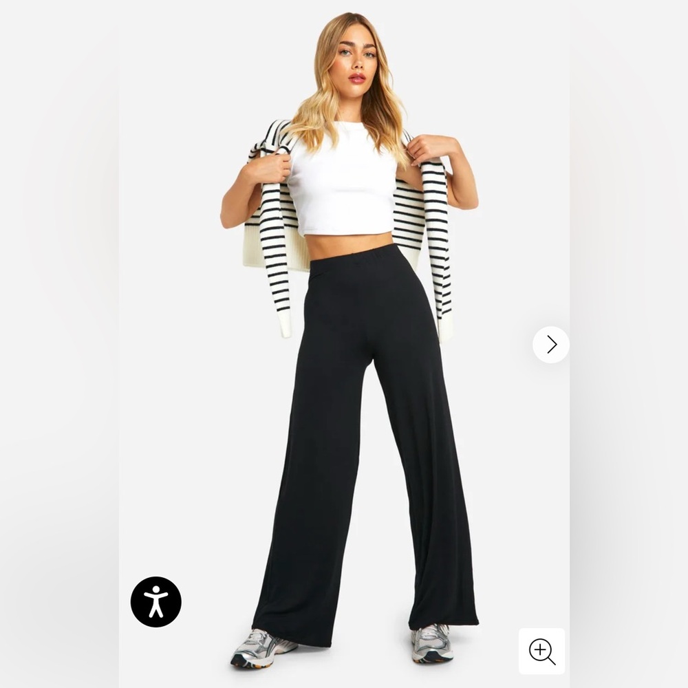 Nasty Gal Black Wide Leg Pants
